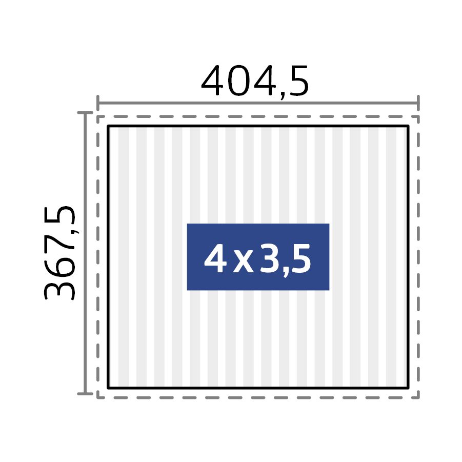 Biohort_Pergola_Groessendarstellung_4x3,5_Softub_Schweiz Biohort Pergola Grössendarstellung 4 x 3,5